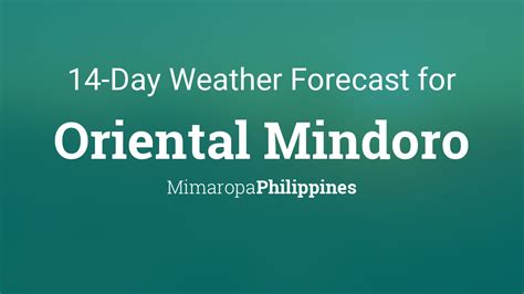 oriental mindoro weather